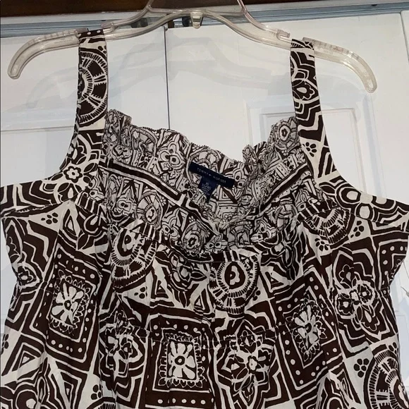 Tommy Hilfiger Brown Geometric Print Blouse - Picture 4 of 9